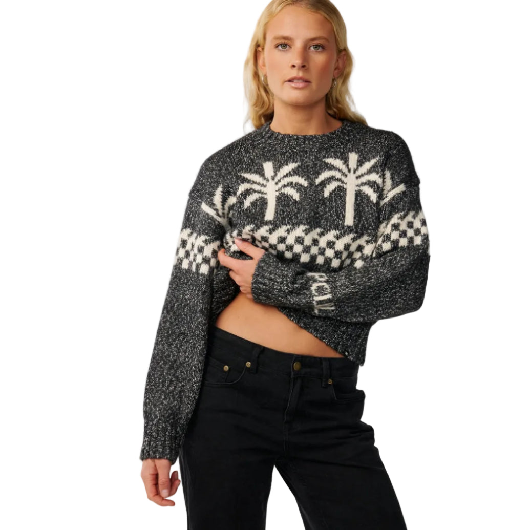 Rip Curl Womens Bossa Nova Neps Crew Jumper - Washed Black