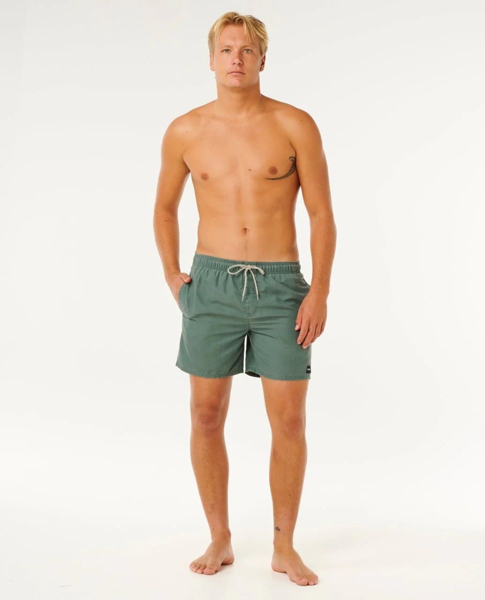 Rip Curl Offset Washed Volley Boardshorts - Moss