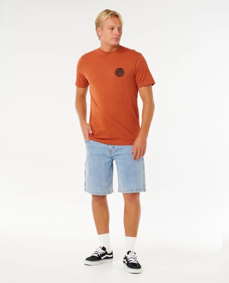 Rip Curl Wettie Passage Icon Tee - Baked Clay