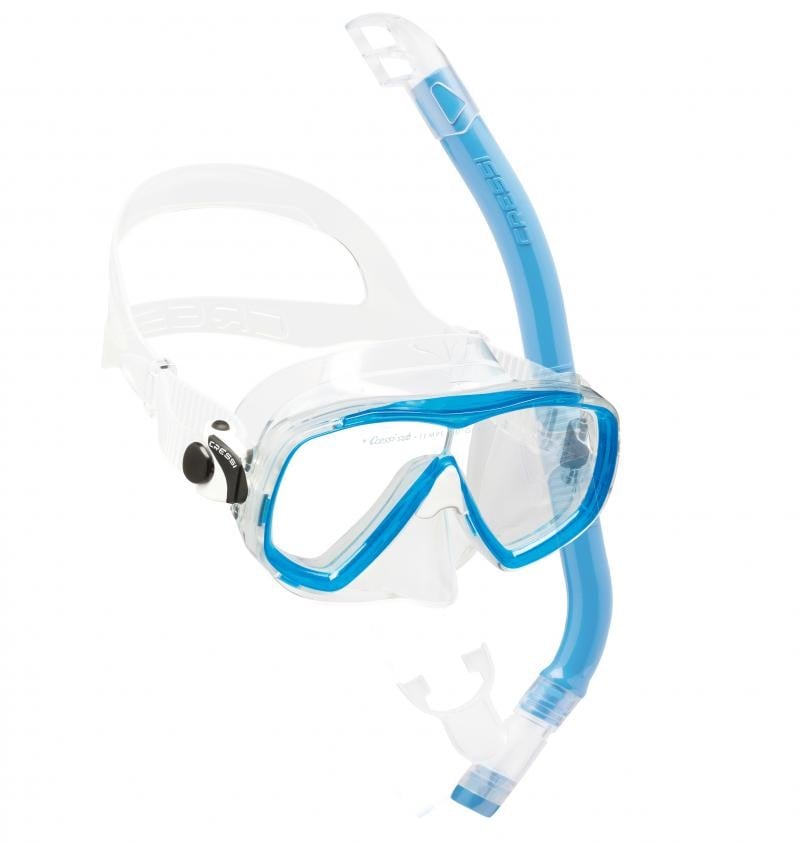 Cressi Estrella Junior Snorkel and Goggles Combo - Blue
