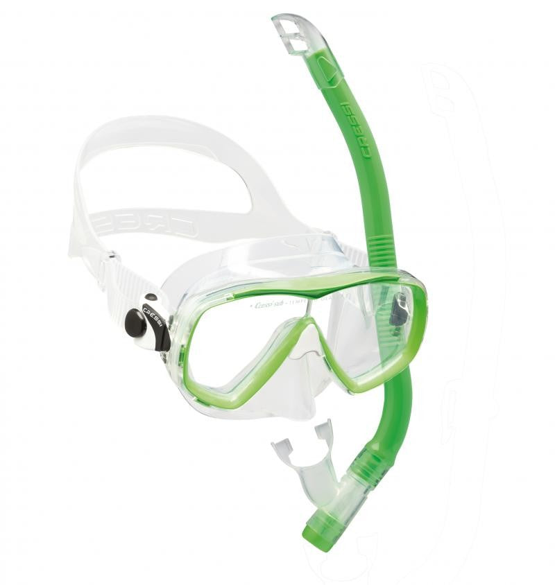 Cressi Estrella Junior Snorkel and Goggles Combo - Lime