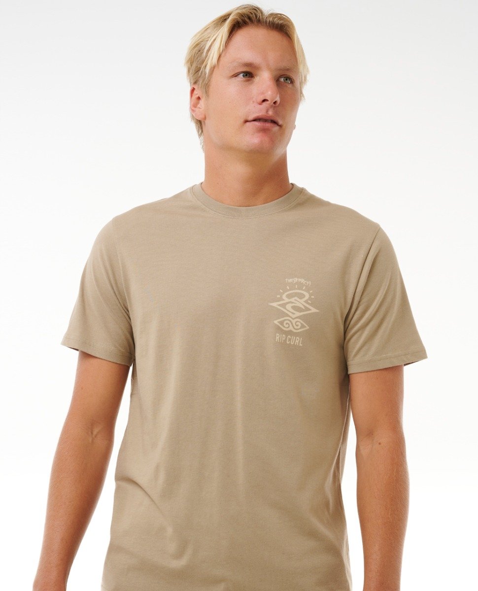 Rip Curl Search Icon Men's Short Sleeve Tee - Sand Dune