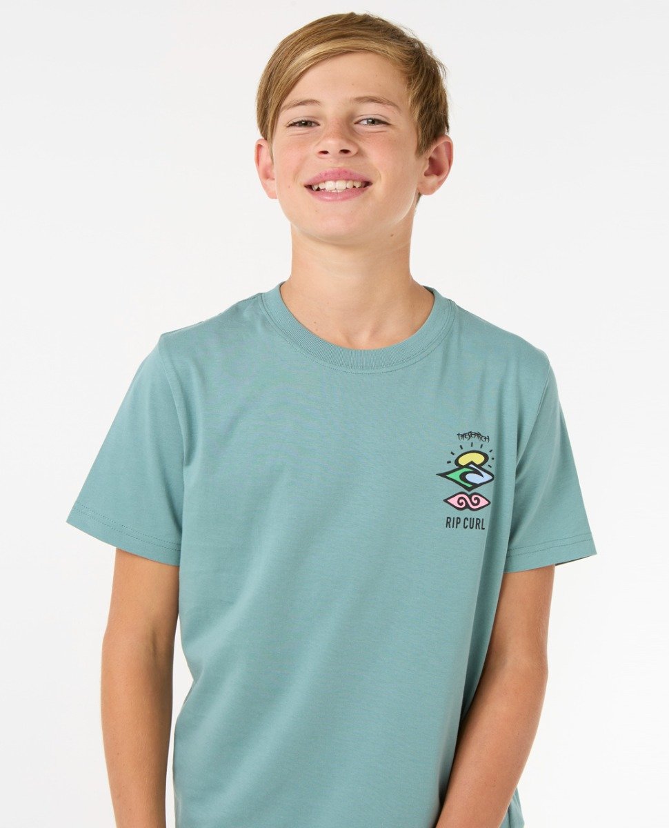 Rip Curl Search Icon Boys Tee - Blue Lagoon