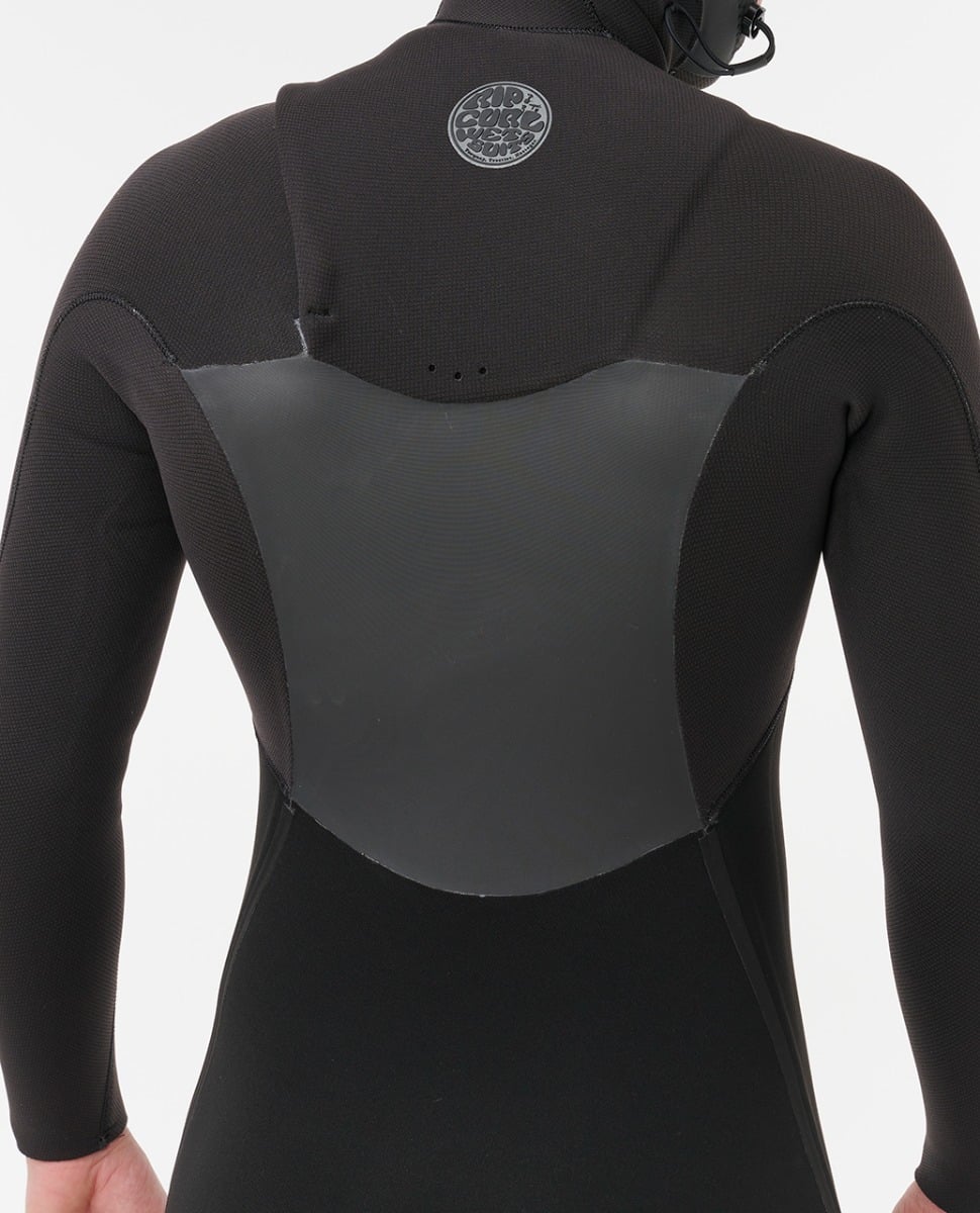 Rip Curl Flashbomb Chest Zip Hooded 4/3mm Wetsuit 2025 - Black