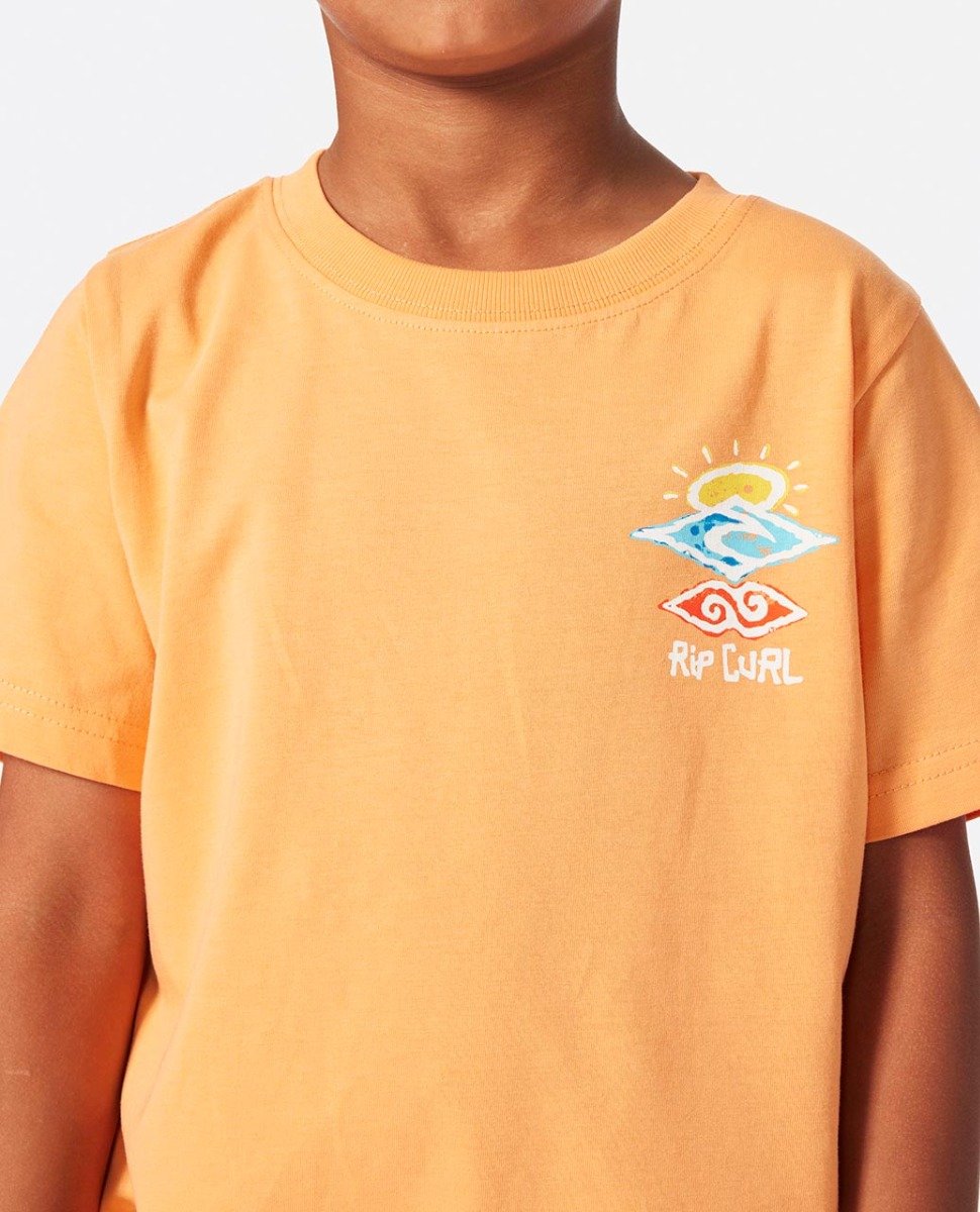 Rip Curl Icons of Shred Boys Tee - Mandarin Zest