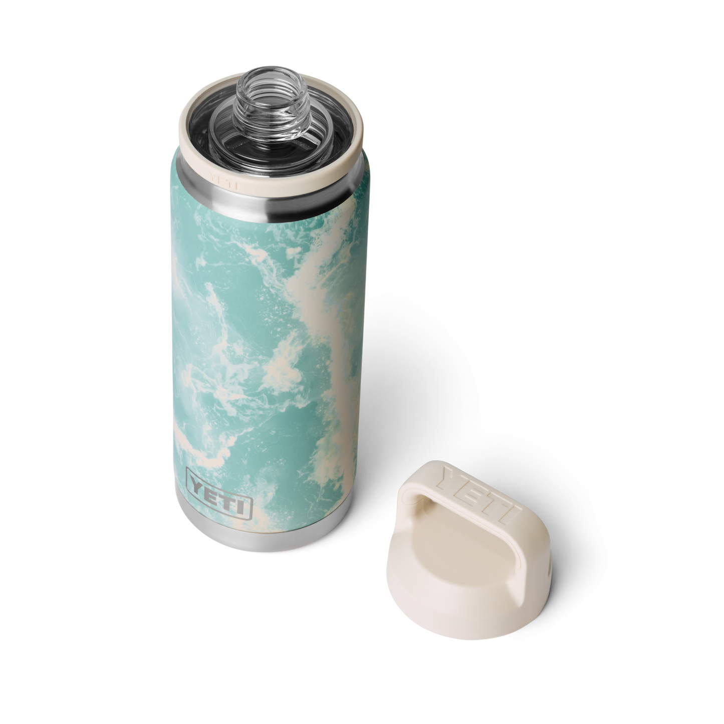 Yeti Rambler 18oz Bottle with Colour-Matched Straw Cap - Sea View