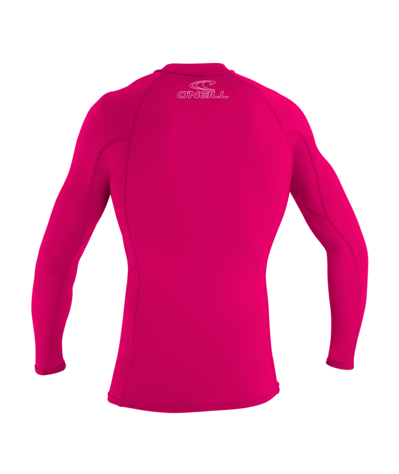O'Neill Youth Basic Skins Long Sleeve Rash Guard (Age 12) SAMPLE - Watermelon