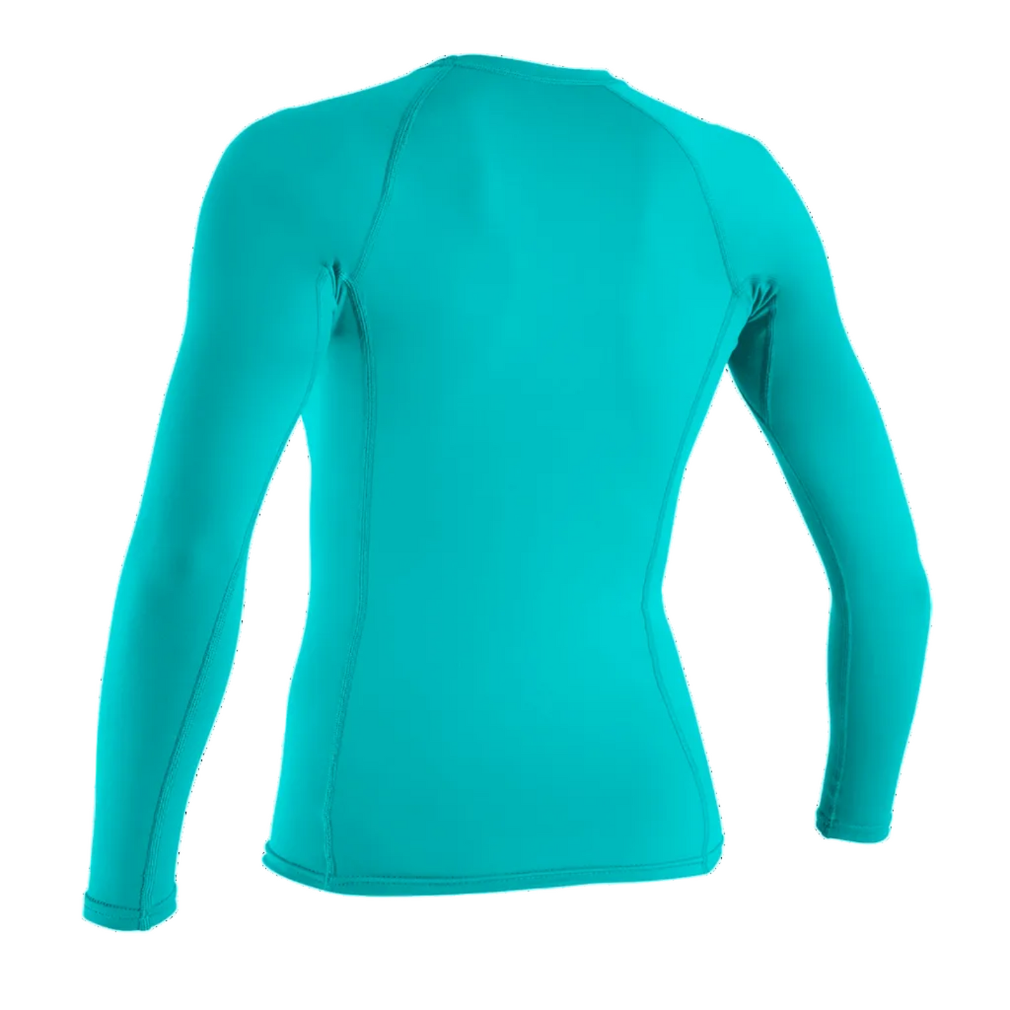 O'Neill Basic Skins Women's Long Sleeve Rash Guard (Small) SAMPLE - Light Aqua