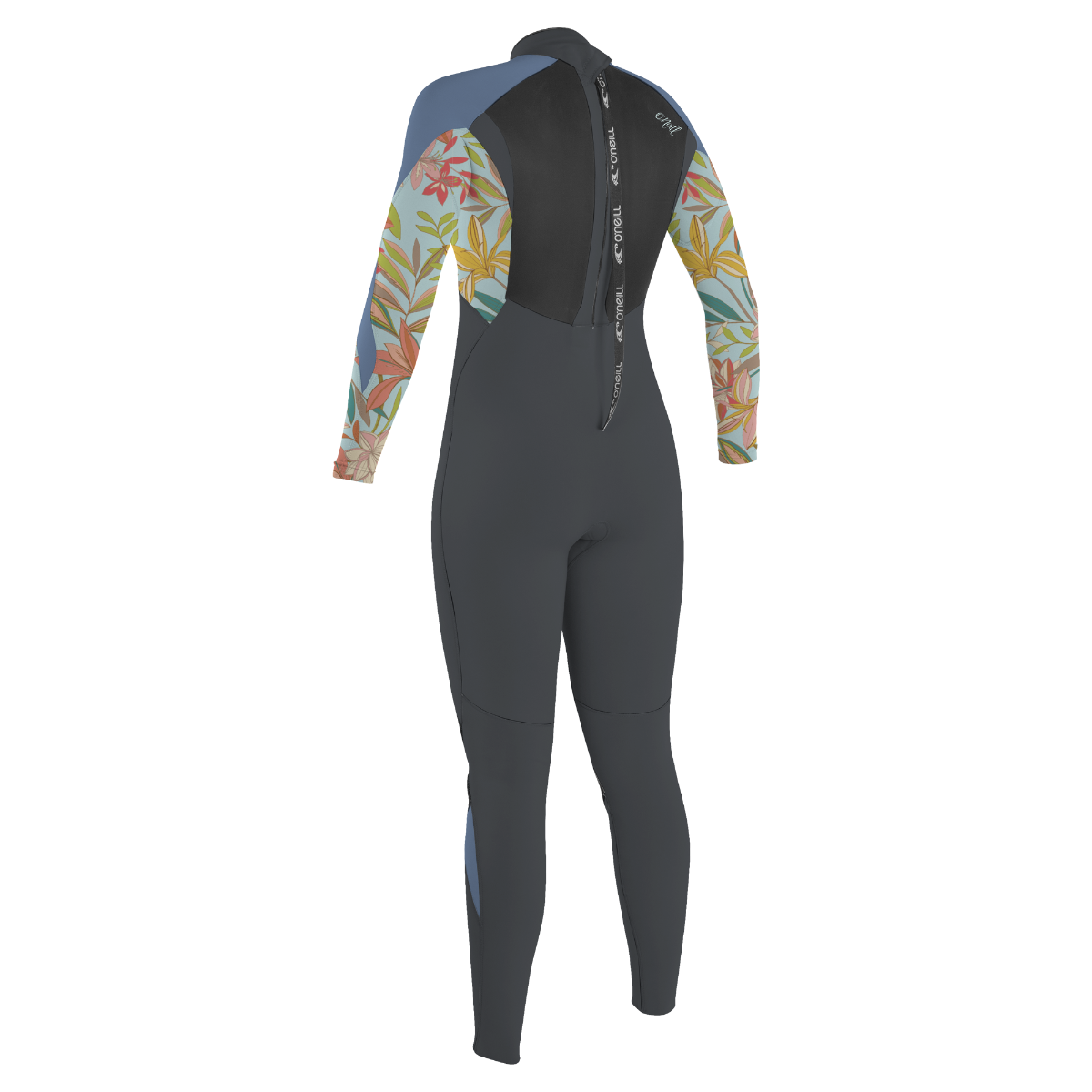 O'Neill Epic 3/2mm Girls Back Zip Summer Wetsuit 2024 - Graphite/Dahlia/Infinity