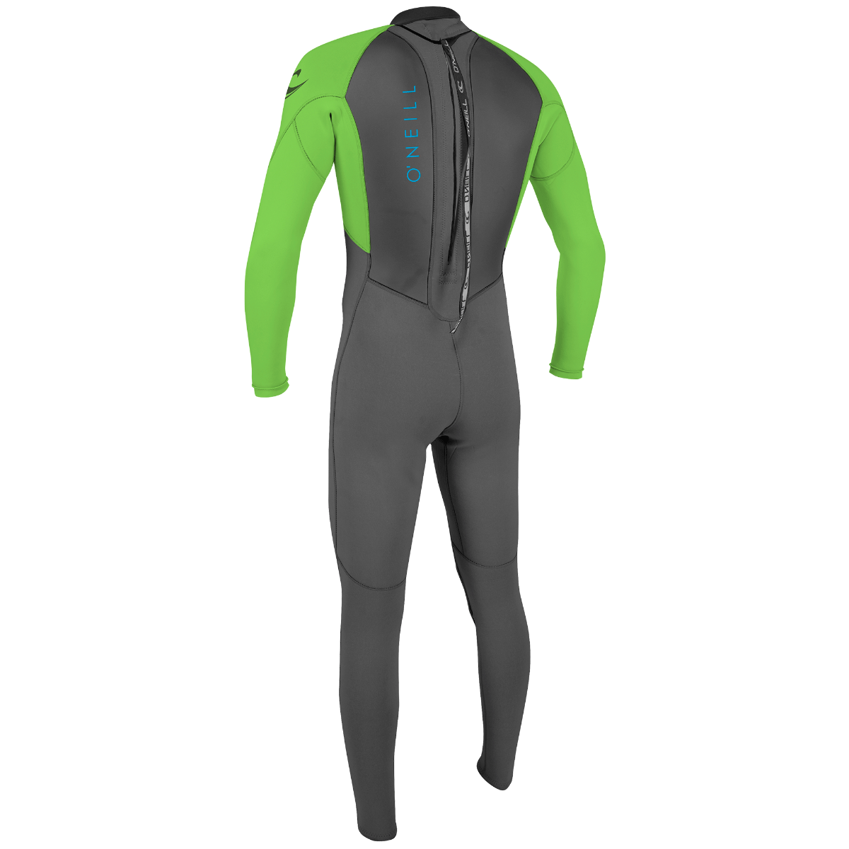 O'Neill Reactor 2 3/2mm Youth Back Zip Summer Wetsuit - Graphite/Day Glo - Back
