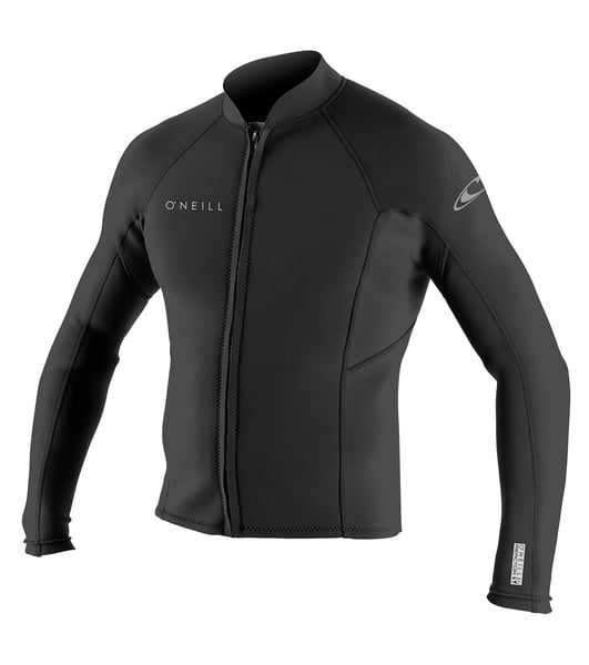 O'Neill Reactor 1.5mm Long Sleeve Front Zip Wetsuit Jacket - Black