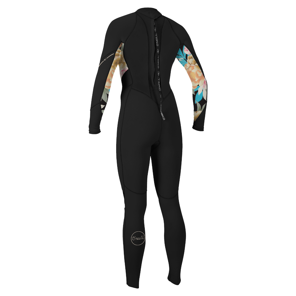 O'Neill Bahia 3/2mm Women's Back Zip Wetsuit 2025 - Black / Mikah Floral
