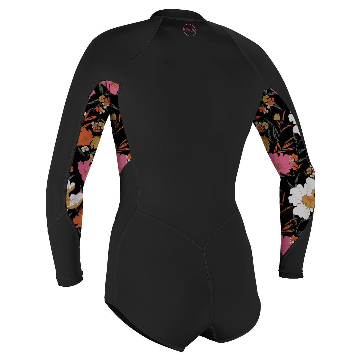 O'Neill Bahia 2/1mm Women's Long Sleeve Front Zip Shortie Wetsuit 2025 - Black/Bluemechn