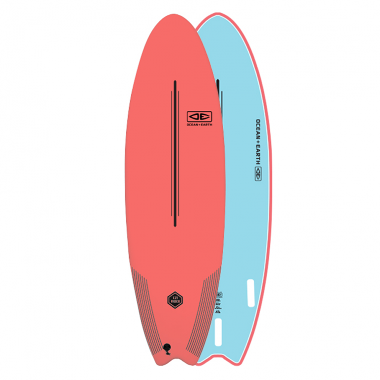 Ocean and Earth Ezi Rider Softboard - Coral - Full View
