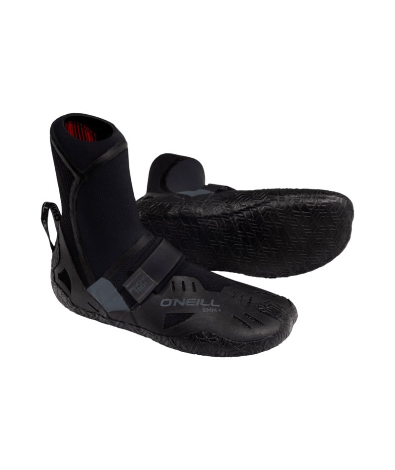 O'Neill Psycho Tech 5mm+ Round Toe Boots in Black - SAMPLE - US 10 / UK 9
