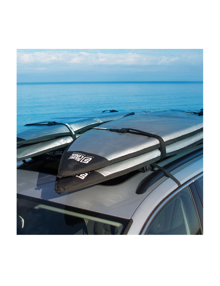 Surflogic Double Soft Racks on the car