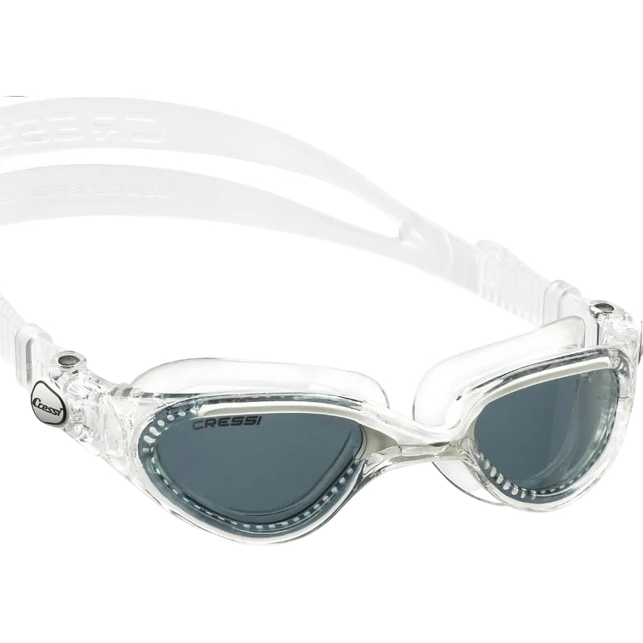 Cressi Flash Clear White Tinted Swimming Goggles 2021 - One Size - Front
