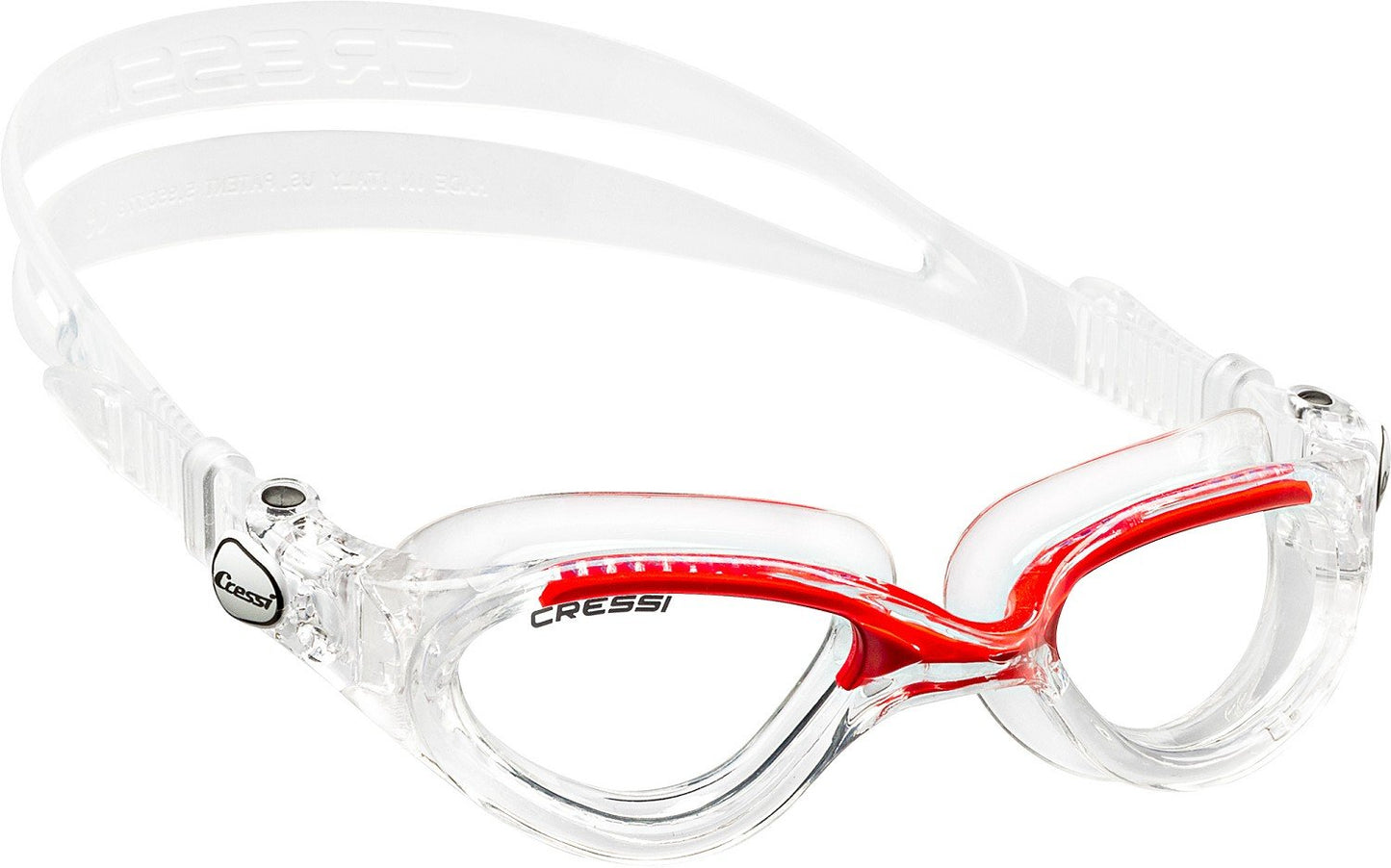Cressi Flash Goggles - Clear/Red - Full View
