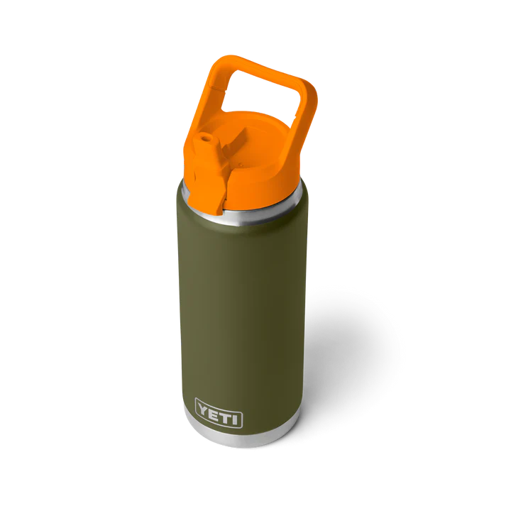 Yeti Rambler 26oz Bottle with Chug Cap 2.0 - Olive/King Crab Orange