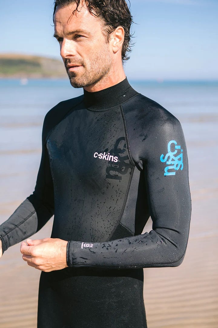C Skins Element 3/2mm Men's Summer Wetsuit 2025 - Black/Anthracite/Cyan