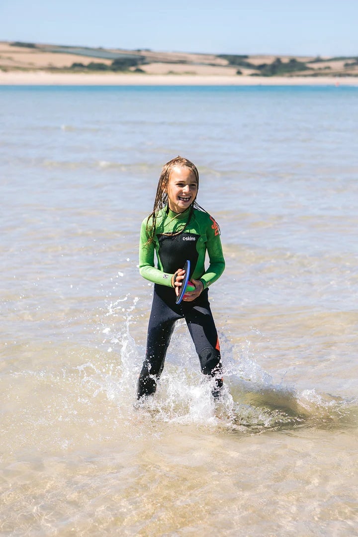 C Skins Legend 4/3mm GBS Kids Wetsuit - Slate Navy / Lime