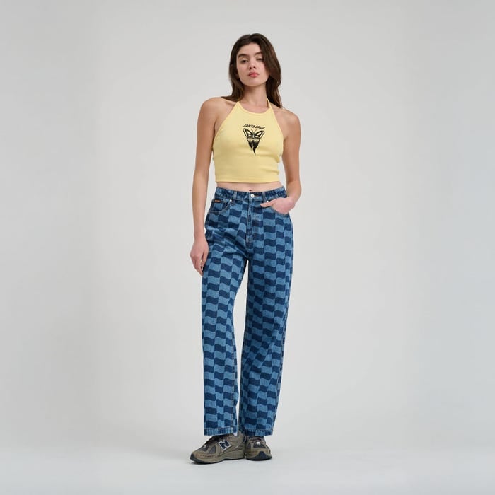 Santa Cruz Asp Butterfly Women's Front Halter Top - Butter