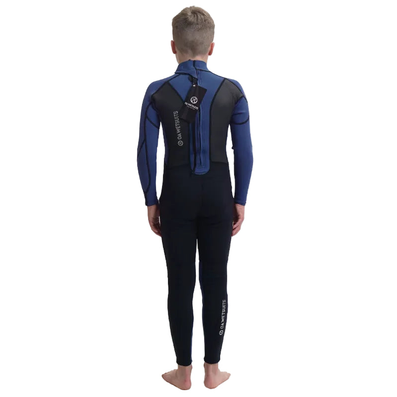 OA Classic 3/2mm Boys Back Zip Wetsuit - Black/Blue