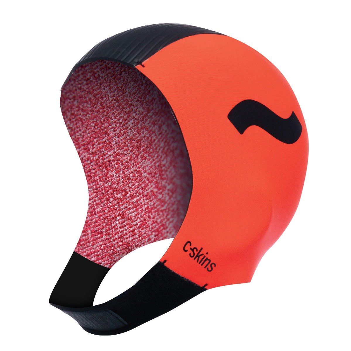 C Skins Research Freedom 3mm Swim Cap - Orange/Black - Full View