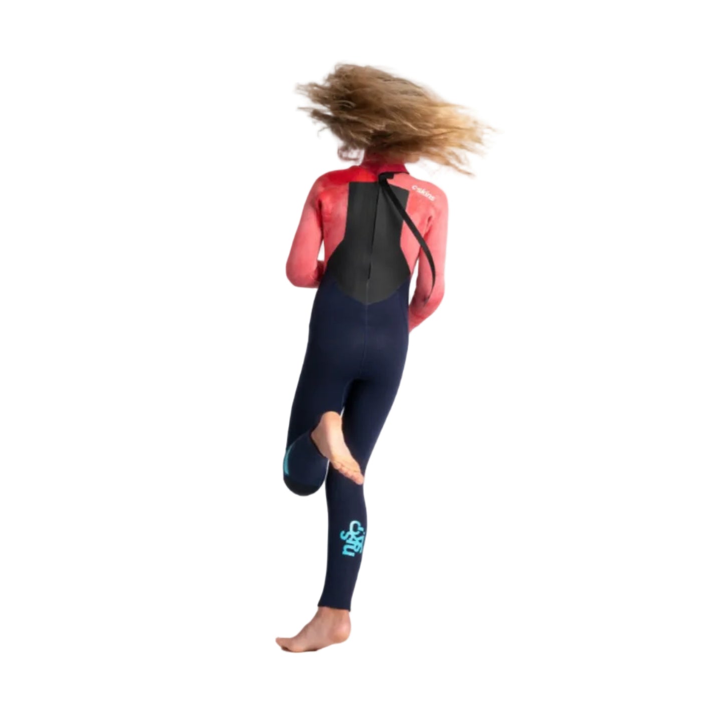 C-Skins Legend 4/3mm Back Zip Girls Wetsuit - Slate/Coral/Tie Dye