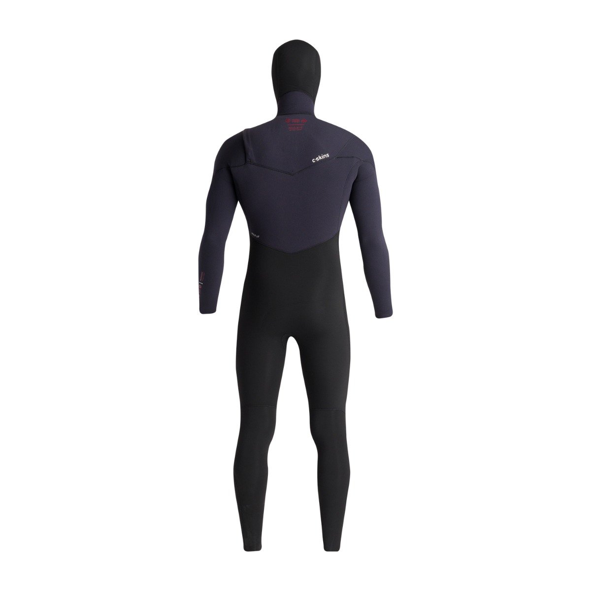 C-Skins NuWave ReWired 6/5mm Men's Chest Zip Hooded Wetsuit 2025 - Black/Black X/ Rust