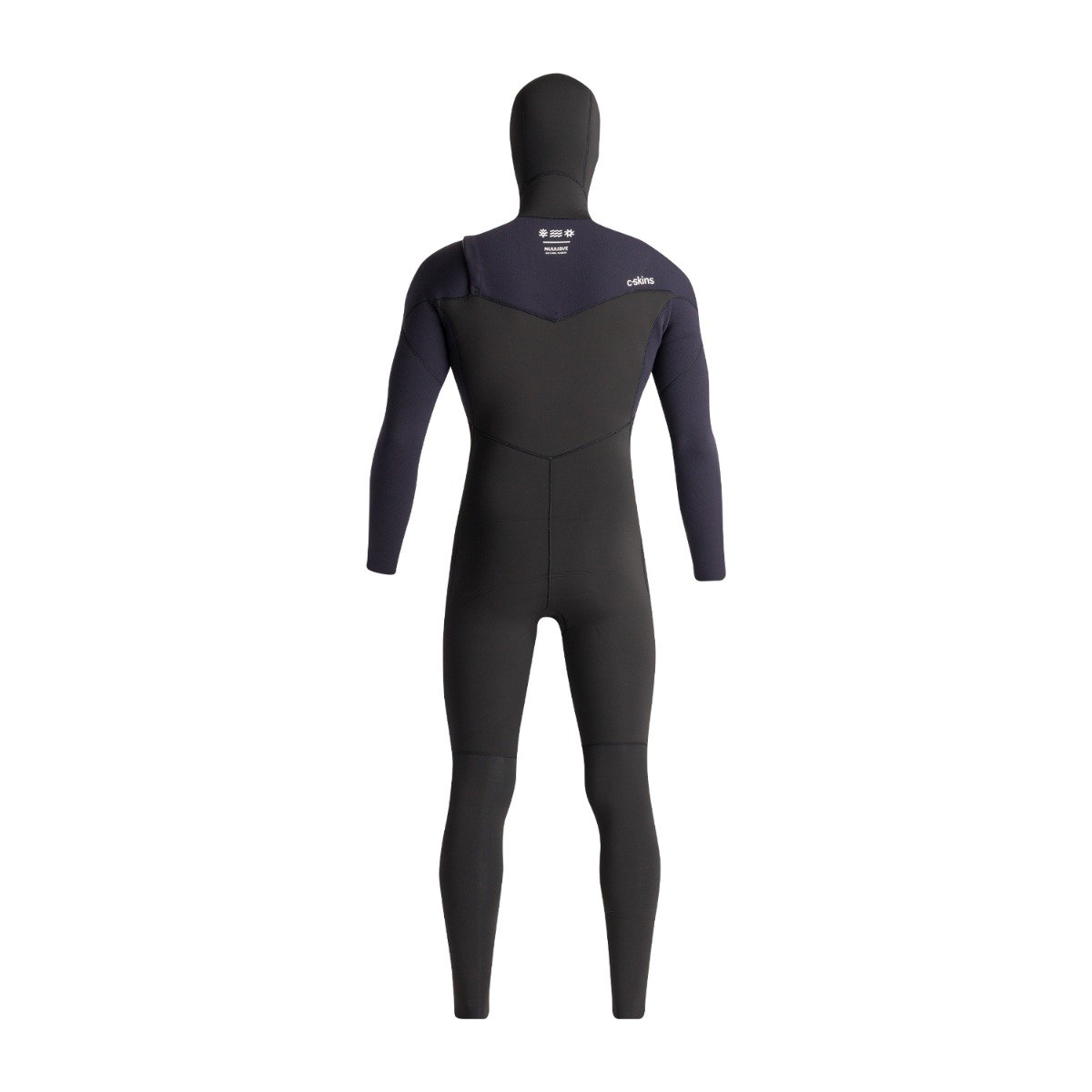 C-Skins NuWave Wired 6/5mm Men's Liquid Skin Hooded Chest Zip Wetsuit 2025 - Black/Black X/Rust