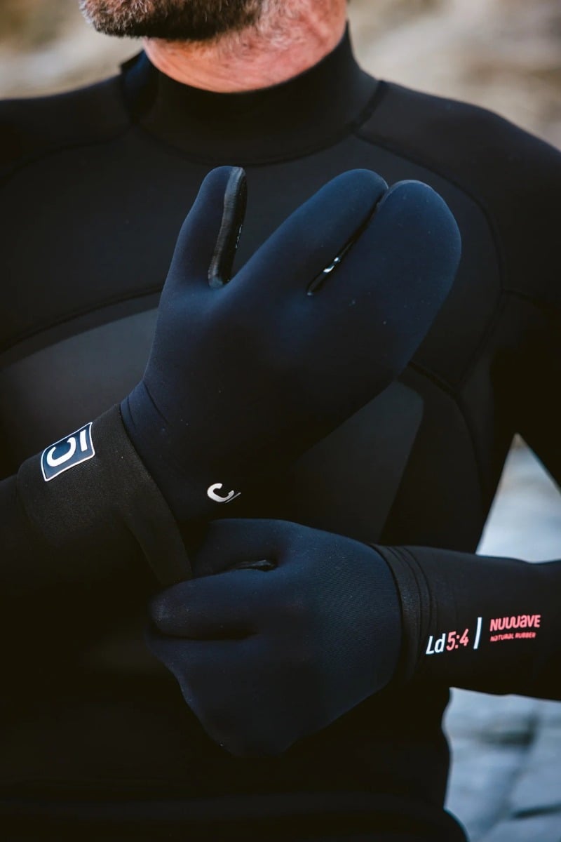 C-Skins Wired+ 5mm LQS Lobster Gloves - Black