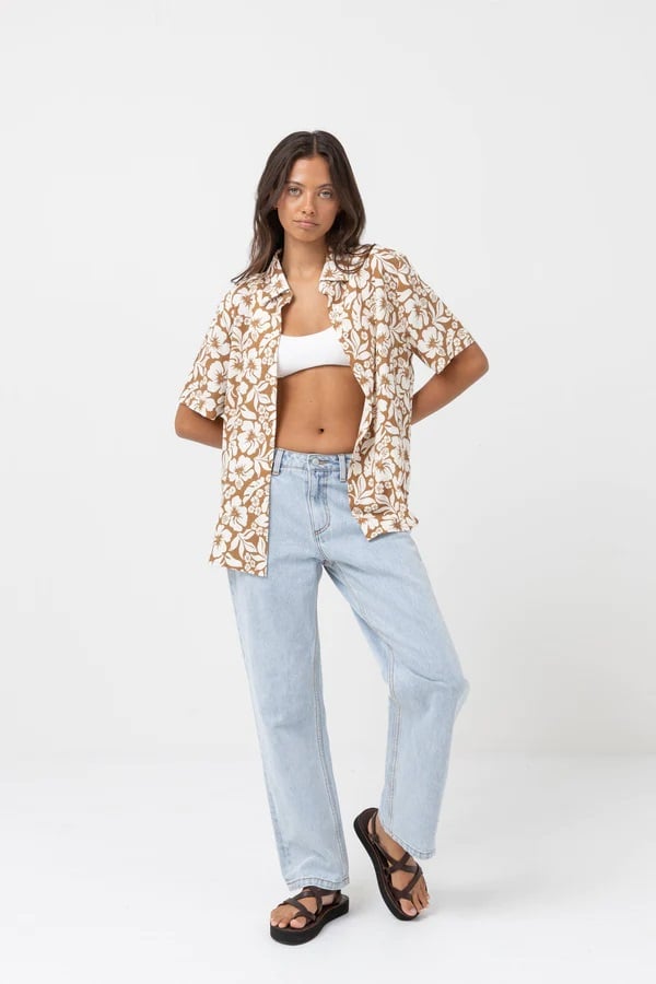 Rhythm Pacific Short Sleeve Shirt - Golden