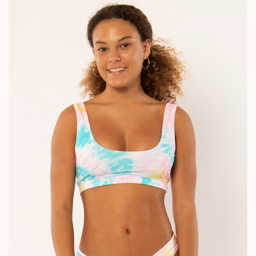 Sisstr Evolution Radiant Waters Bralette Bikini Top in Tie Dye