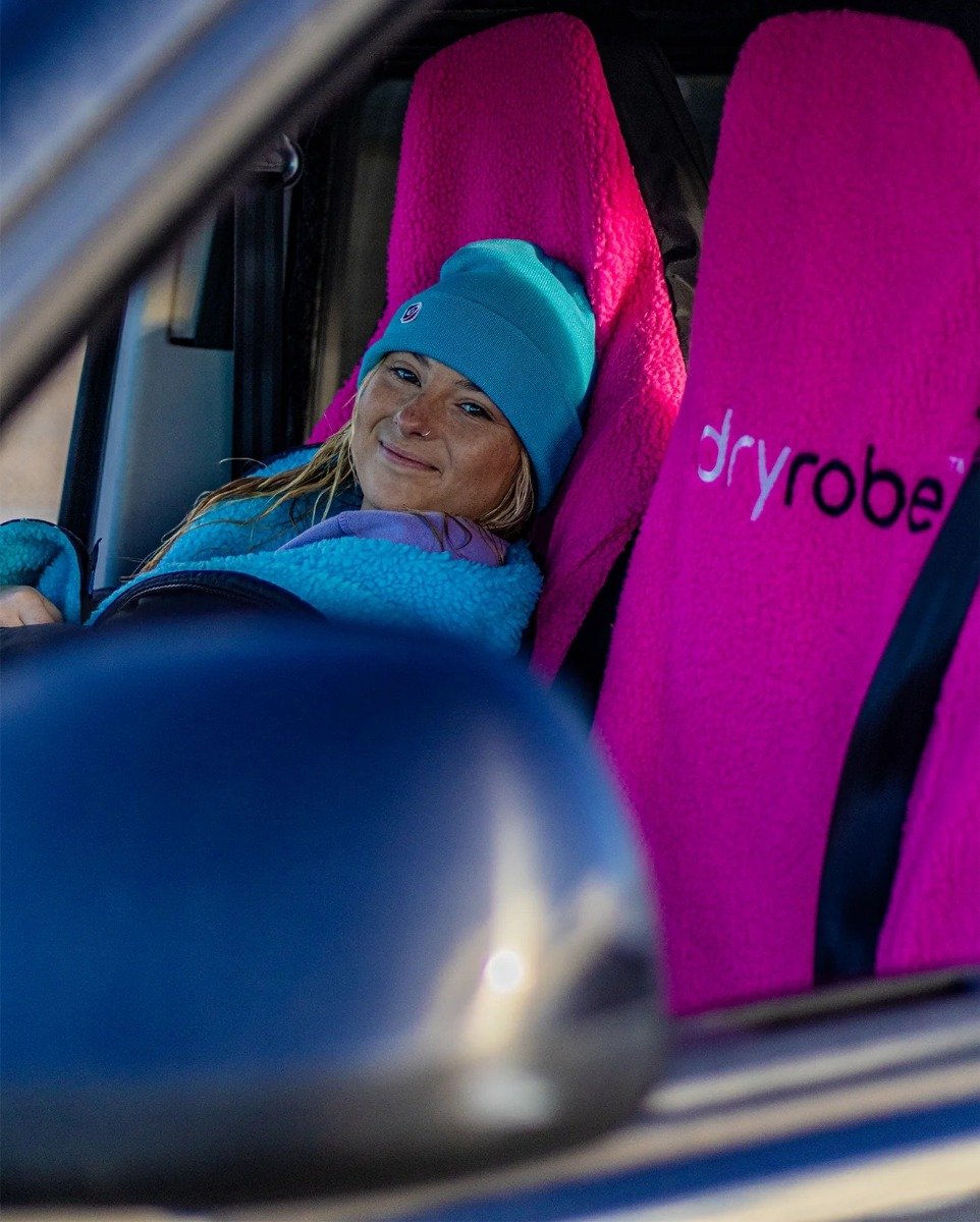 Dryrobe Double Car/Van Seat Cover - Black/Pink