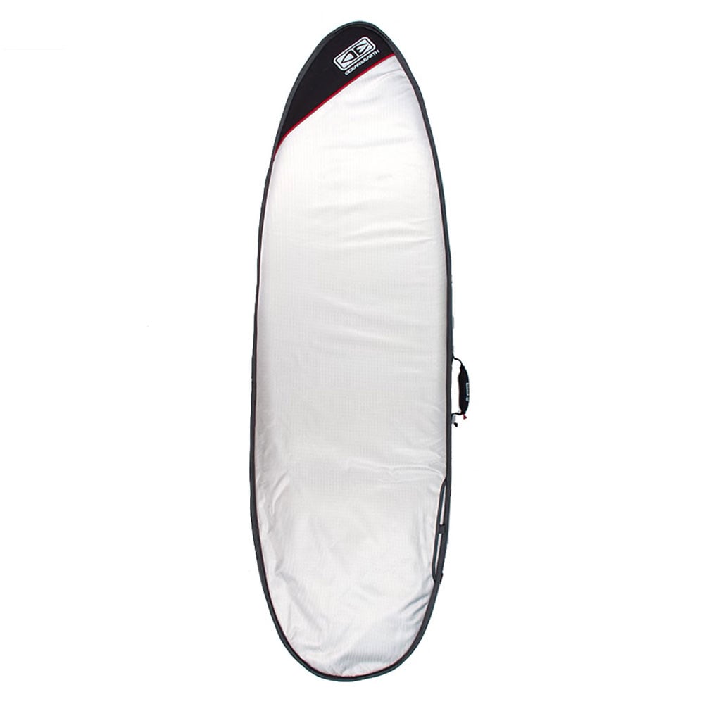 Ocean and Earth Double Compact 6ft8 Fish Surfboard Cover - Silver - Full View