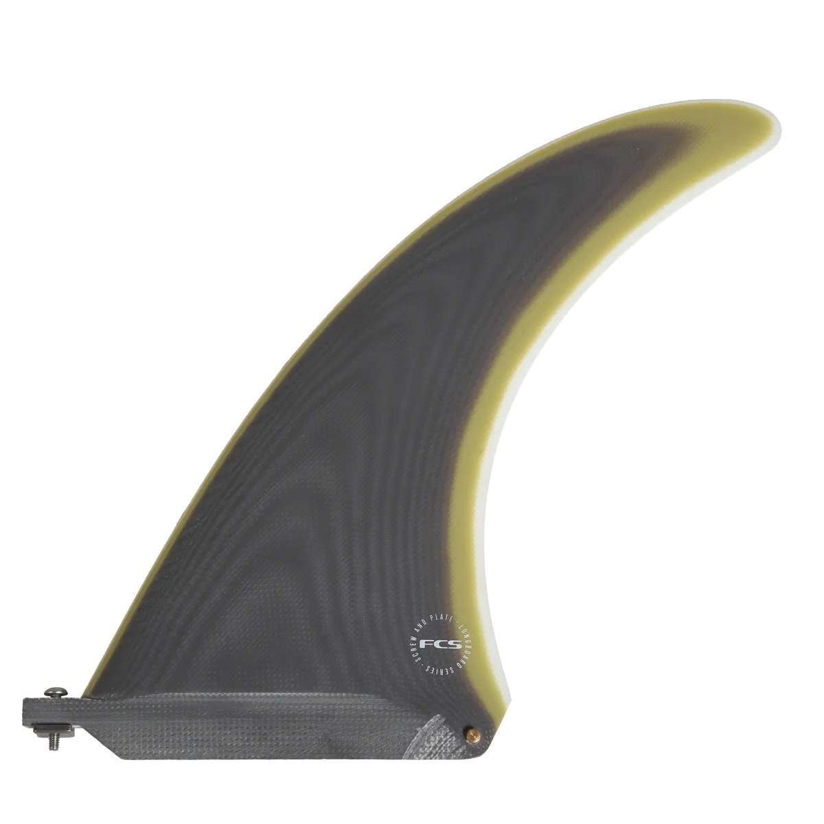 FCS Clique Screw & Plate PG Longboard Fin in Charcoal
