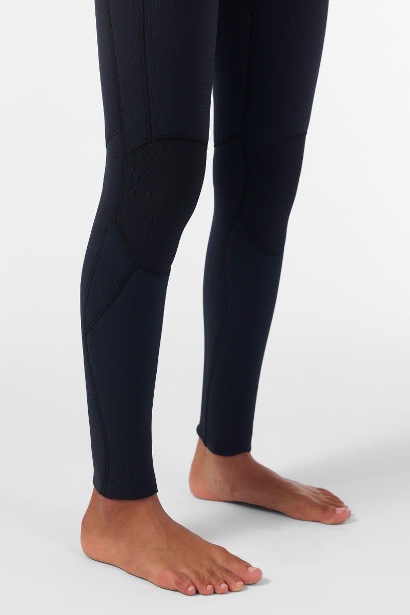 O'Neill Womens Hyperfreak 5/4+mm Chest Zip Winter Wetsuit 2026 - Black / Faded Denim