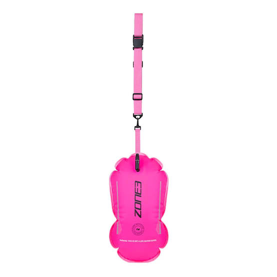 ZONE3 Recycled Swim Safety Buoy/Tow Float - Hi-Vis Pink
