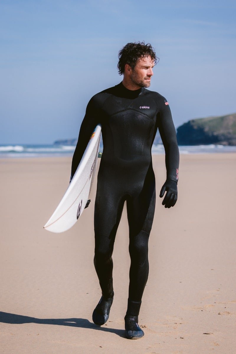 C-Skins NuWave Legend 5/4/3mm Mens GBS Back Zip Winter Wetsuit 2026 - Black/Neon Flare