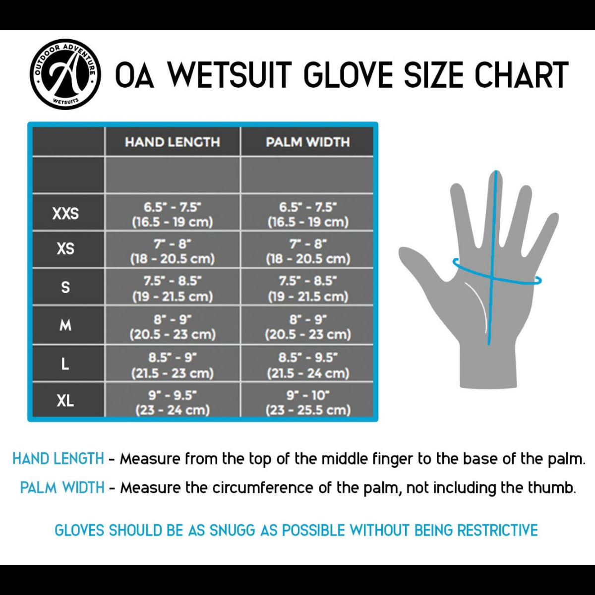 Outdoor Adventure 3mm Wetsuit Gloves - Black