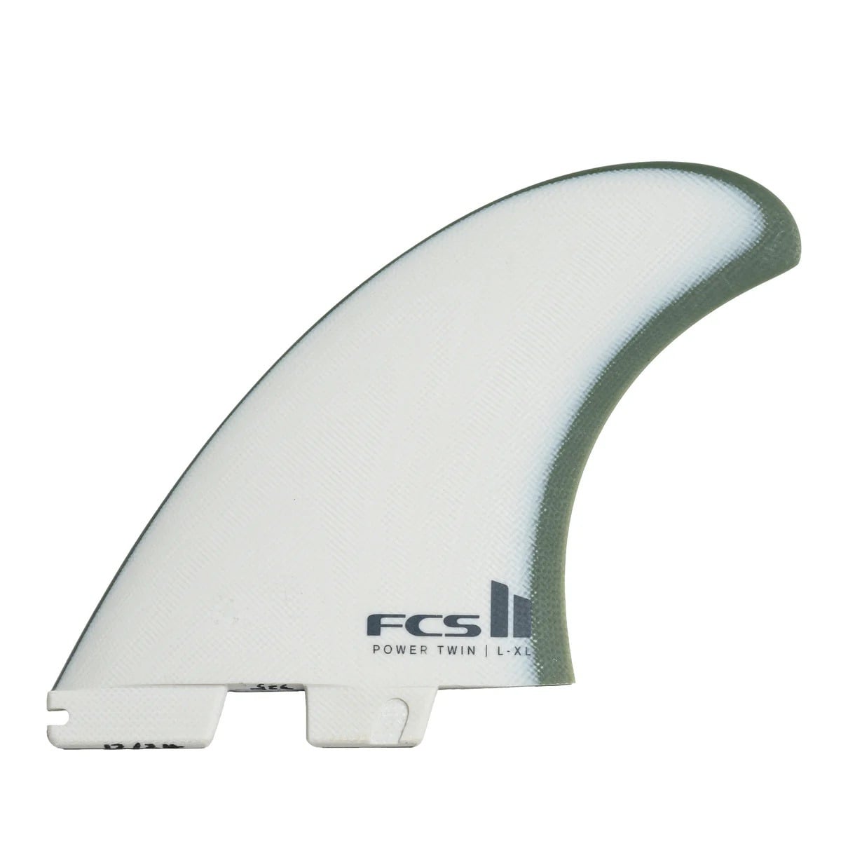 FCS II Power Twin + Stabiliser Fin Set - Natural / Alpine