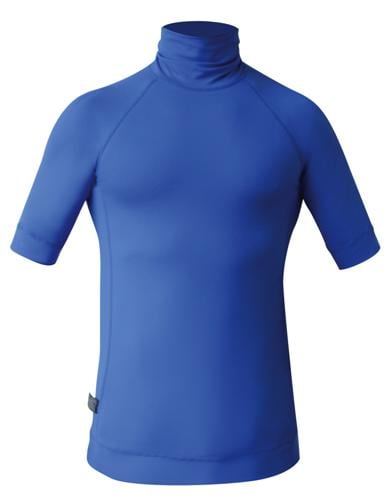 C Skins UV Junior Short Sleeve Blank Rash Vest - Blue