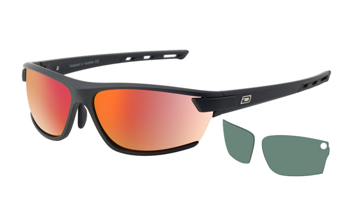 Dirty Dog Sport Evolve X2 Polarised Sunglasses - Dark Silver/Grey/Blue Fusion