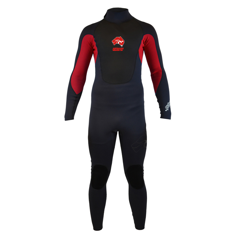 Australian Board Co Pulse 3/2mm Mens Full Length Summer Wetsuit - Red