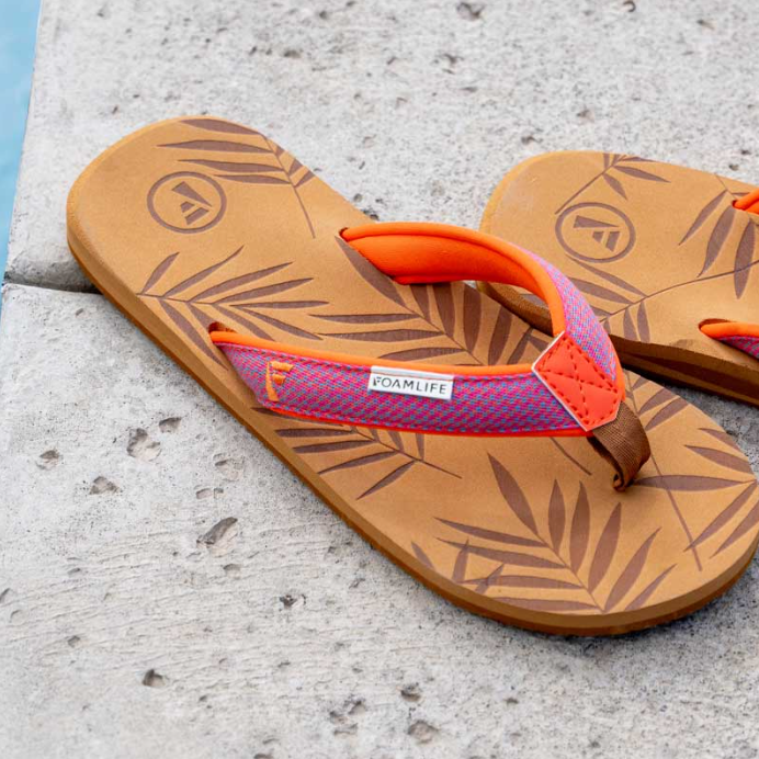Foamlife Harts Women's Flip-Flops - Latte Brown