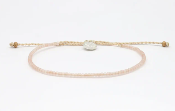 Pineapple Island Ka'anapali Frosted Glass Beaded Bracelet - Peach