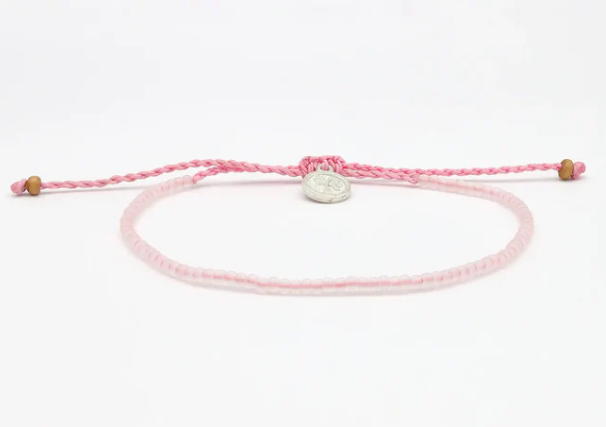 Pineapple Island Ka'anapali Frost Glass Beaded Bracelet - Pink