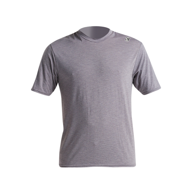 C Skins NuWave UV Mens Short Sleeve Surf Tee - Deep Grey Heather