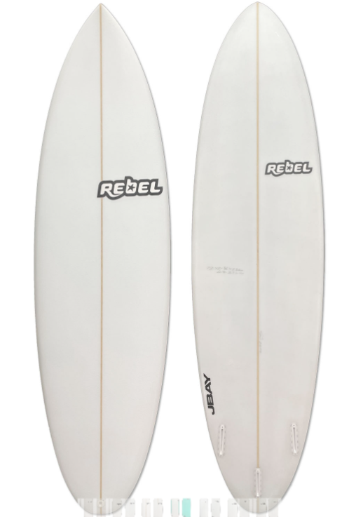 Rebel Bean Thruster Surfboard - Clear